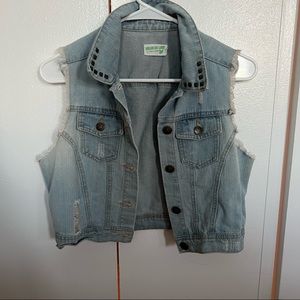 Crop Jean vest